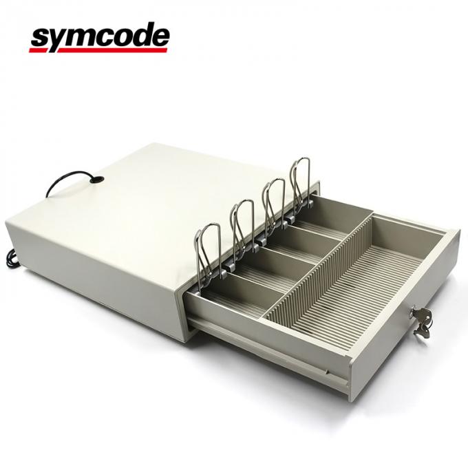 Symcode affiche le tiroir manuel d'argent liquide de pièces avec la plaque d'acier forte colorée