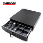 Black Stainless Steel Cash Register Drawer 8 Coin Slot Single Cheque Mouth